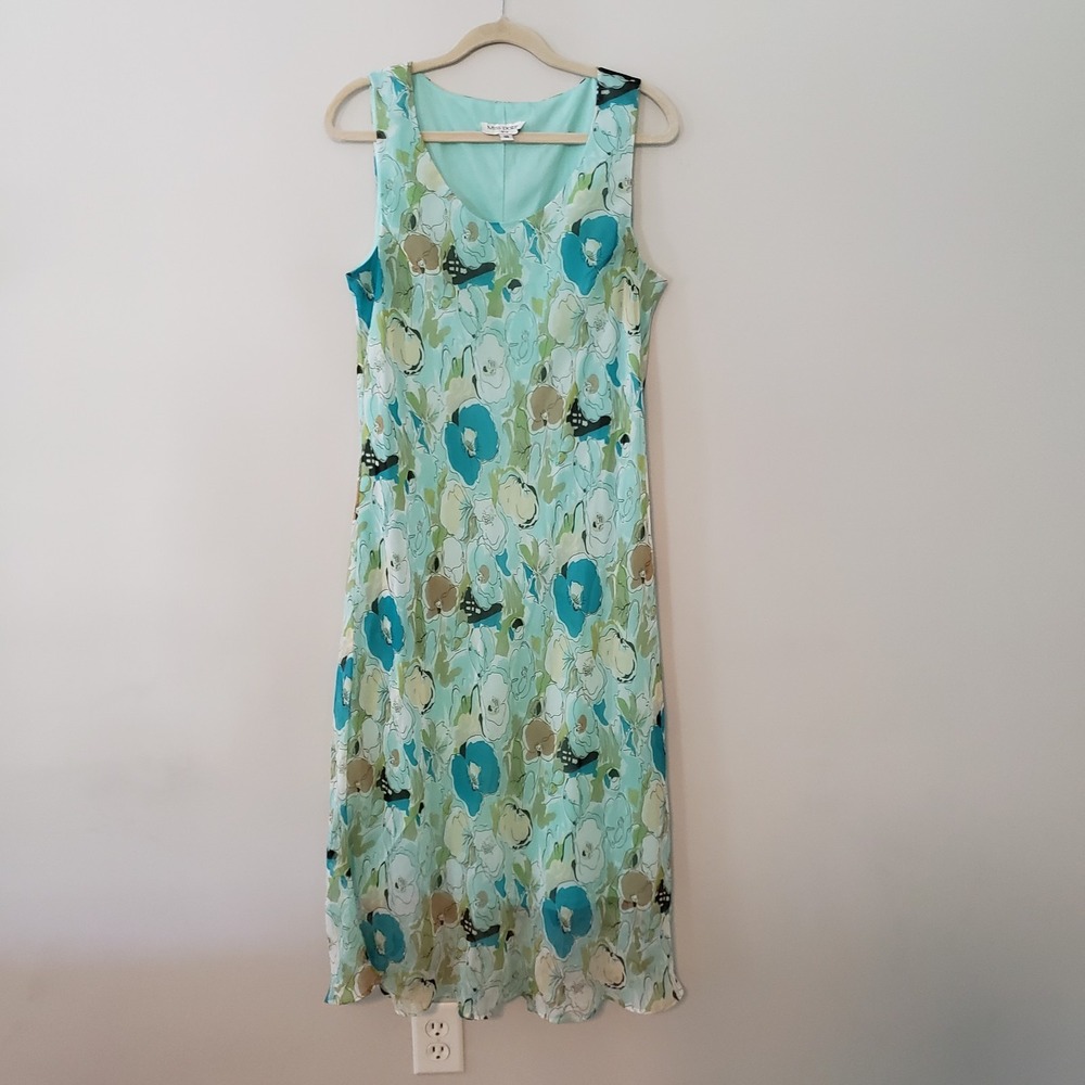 Vintage Miss Dorby Floral Ethereal Midi Dress SIZE 18 Romantic Wedding Guest